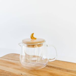 Infuser Glass Teapot with Moon ceramic lid | The Lake