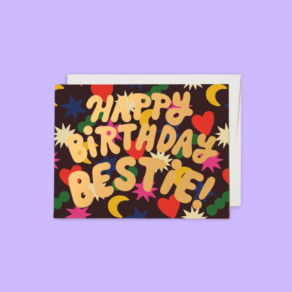 Happy Birthday Bestie! birthday card by Krista Perry | Redcap Cards | The Lake