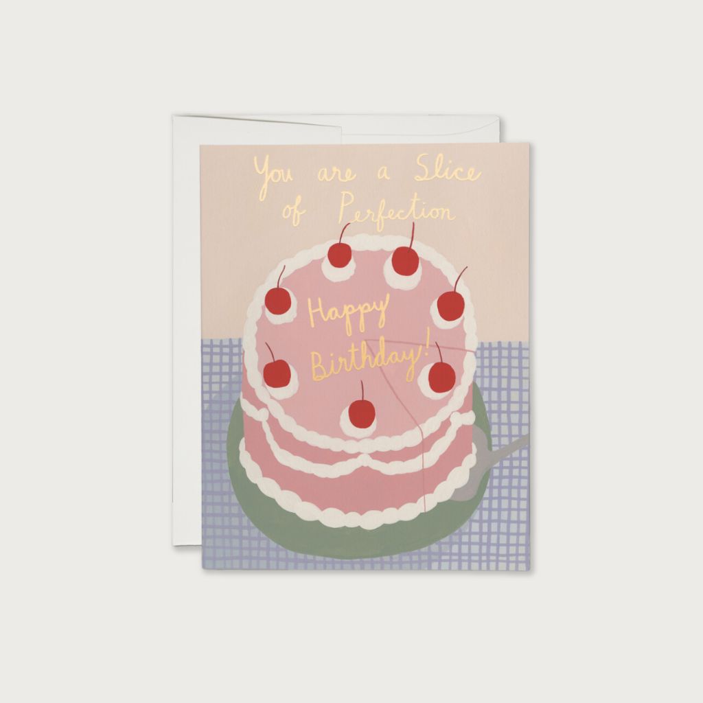 Slice of Perfection birthday greeting card by Kate Pugsley | Red Cap Cards | The Lake