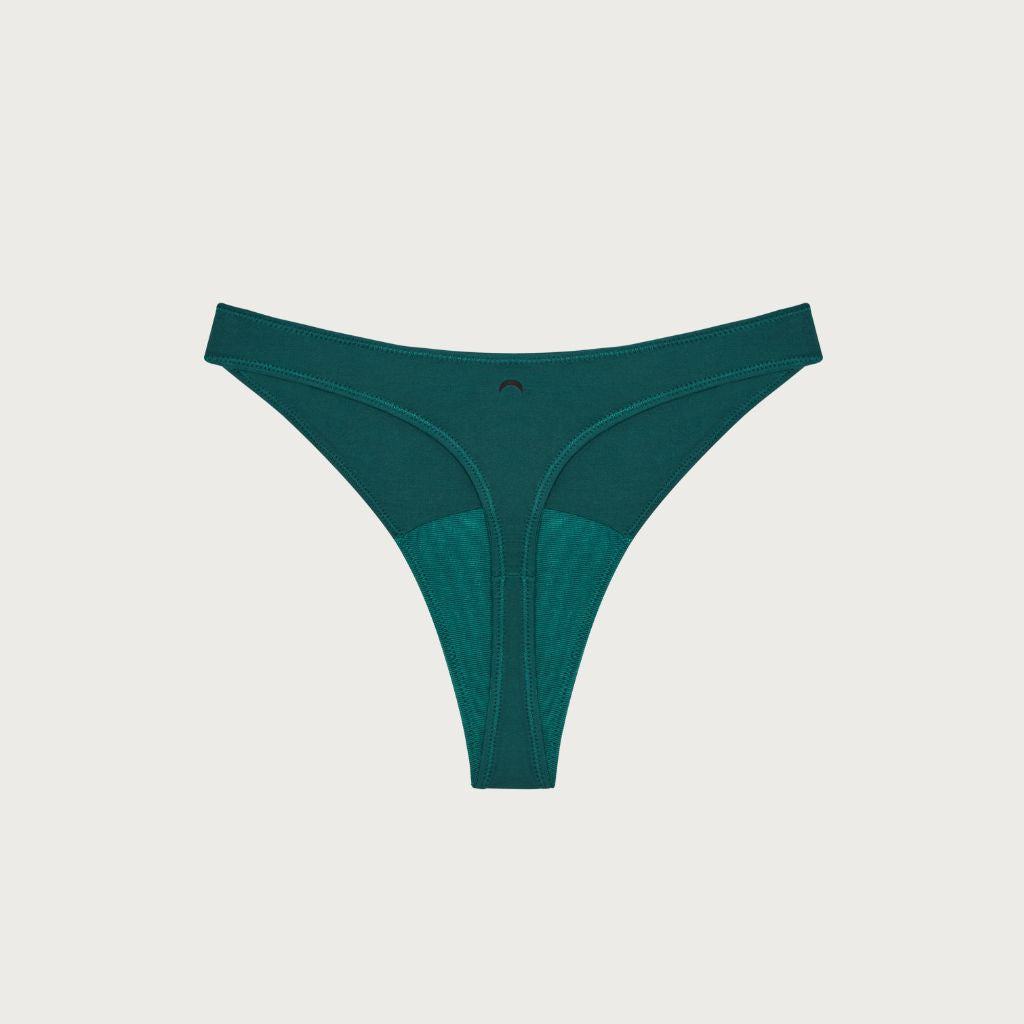 Huha TENCEL™ High Rise Thong with Smartcel Sensitive in Green | The Lake