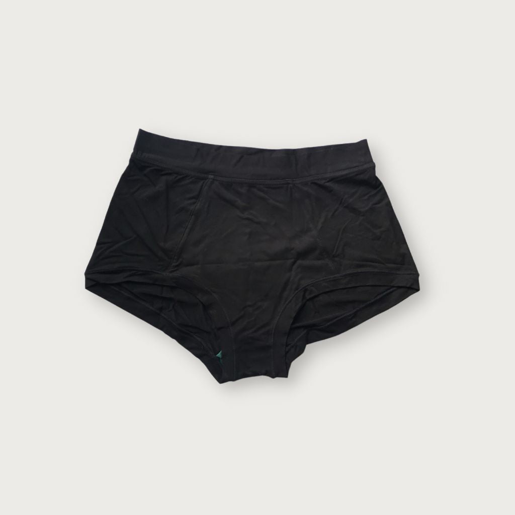 Black TENCEL™ High-Waisted Brief with Smartcel Sensitive front | Huha Undies