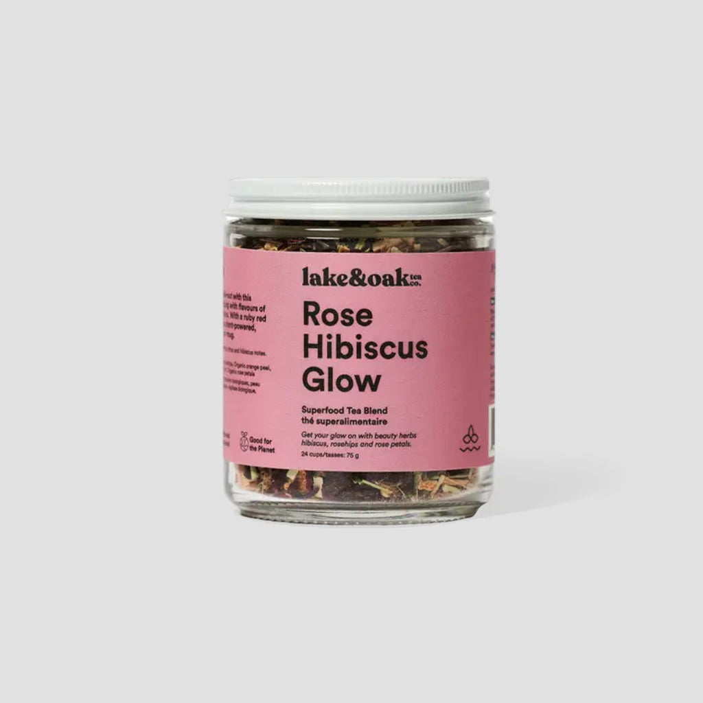 Rose Hibiscus Glow Superfood Tea | Lake and Oak | The Lake
