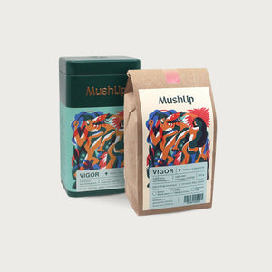 Vigor Mushroom Coffee 250 grams bag and can | MushUp | The Lake