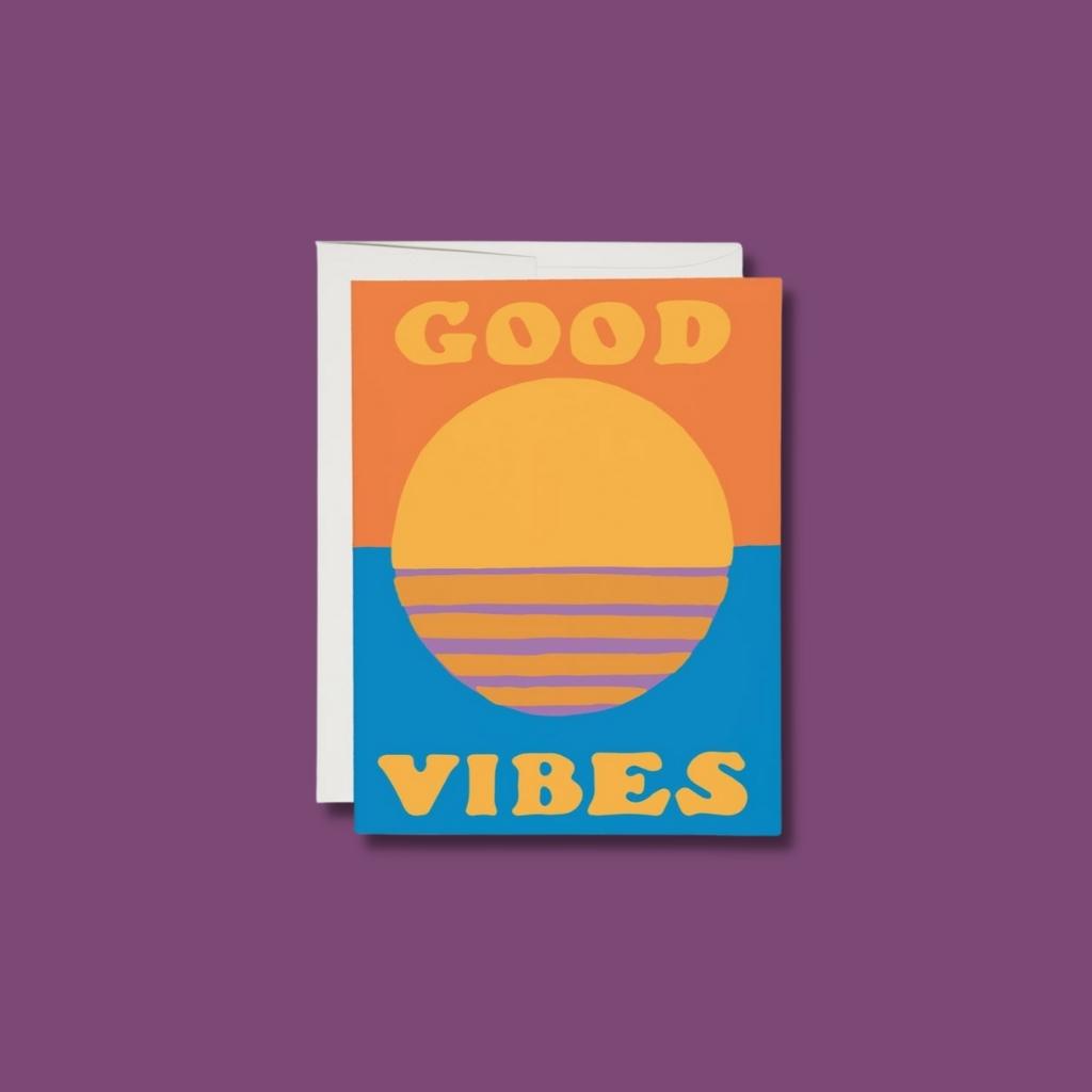 Red Cap Cards - Good Vibes Encouragement Card