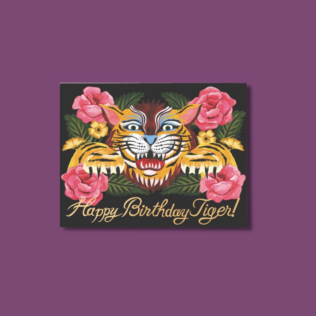 Happy Birthday Tiger Birthday card by Lily Odette | Red Cap Cards | The Lake