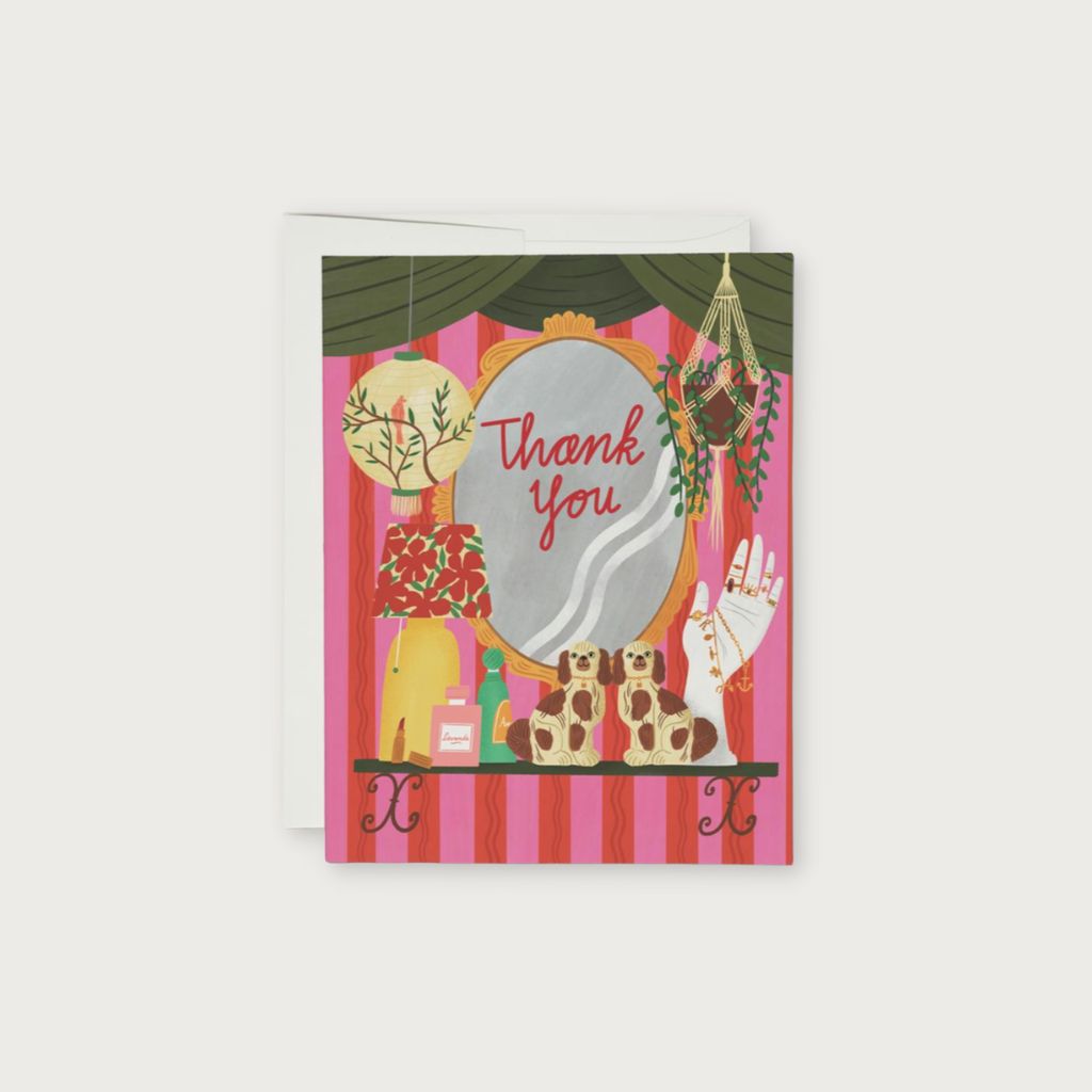 Mirror Mirror Thank You Card Illustrated by Bodil Jane | Redcap Cards | The Lake