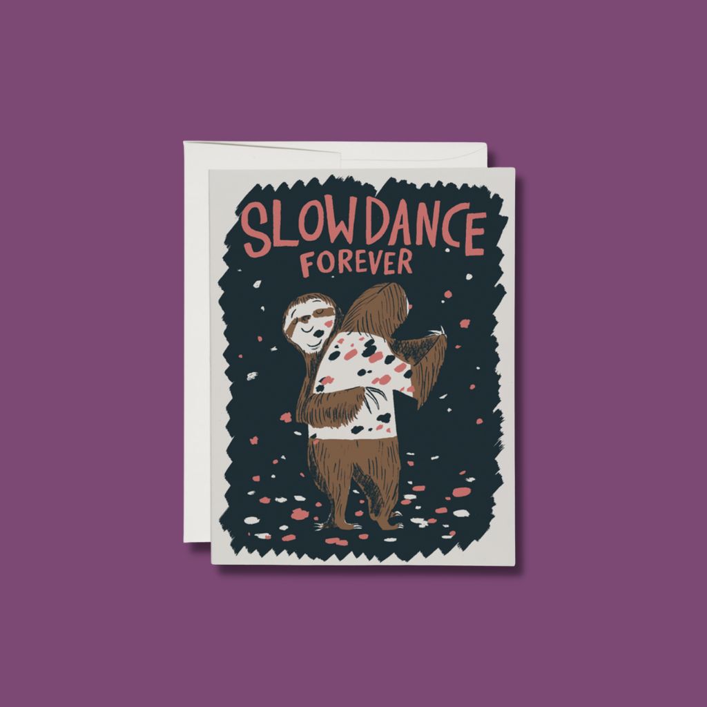 Slow Dance Sloths Love Card | Red Cap Cards | The Lake