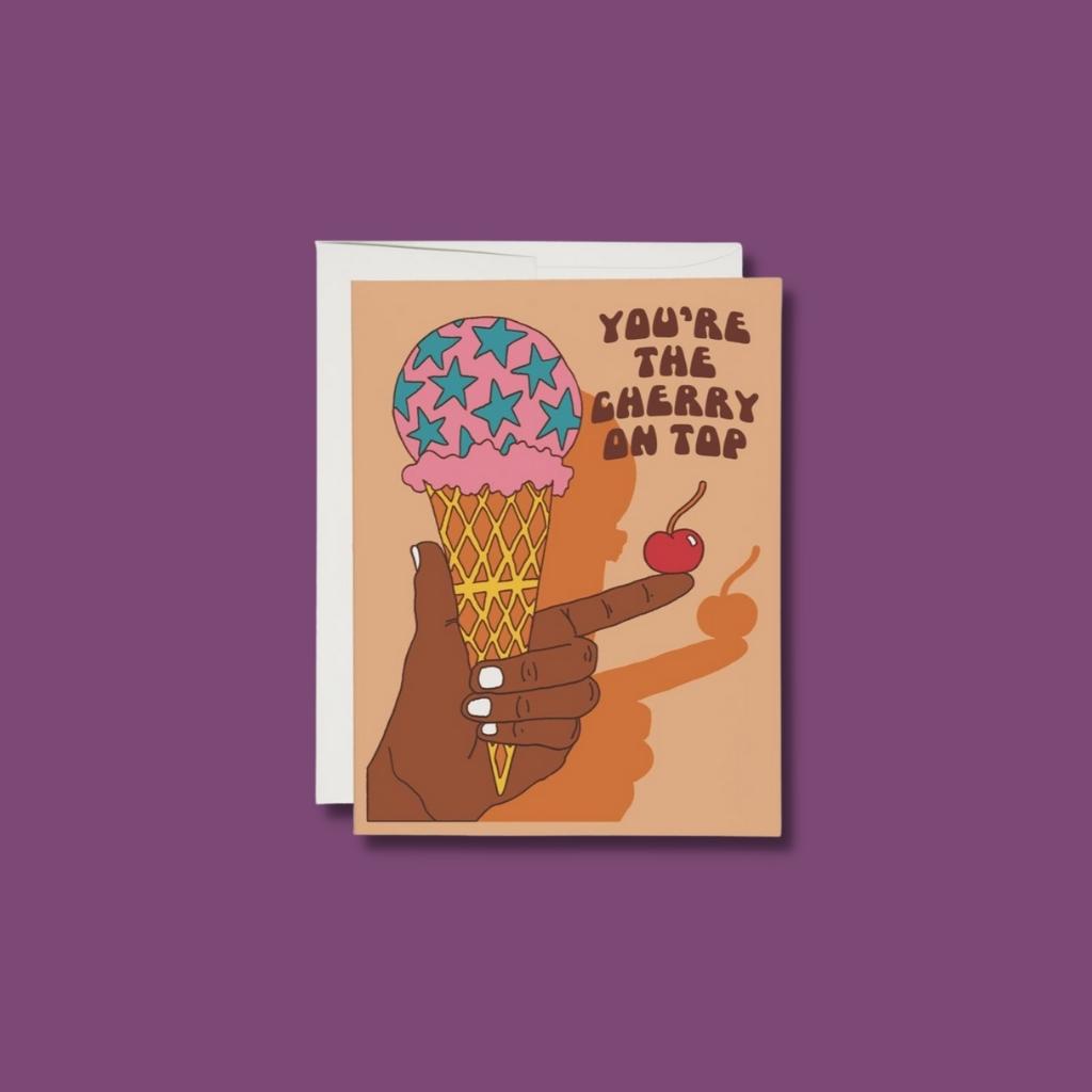 Red Cap Cards You're the Cherry Friendship Greeting Card