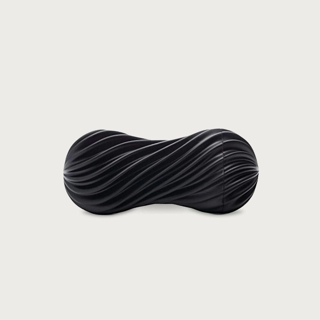 Flex Rocky spiralling stroking sleeve black casing | Tenga | The Lake