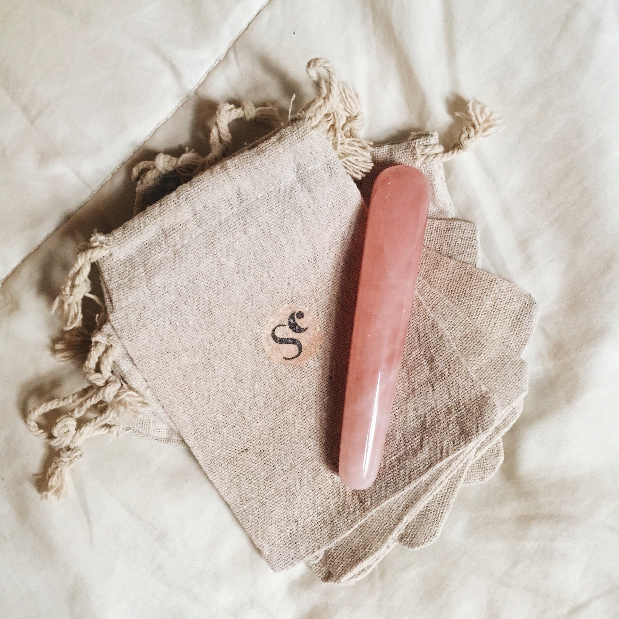 Wand de plaisir en quartz rose - Mini