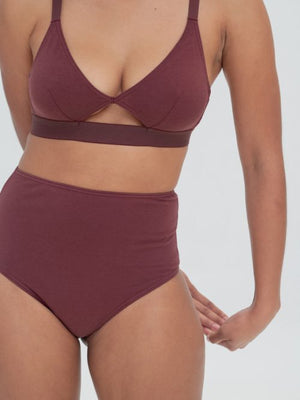 Nude Label High Waisted Briefs in Mauve - The Lake